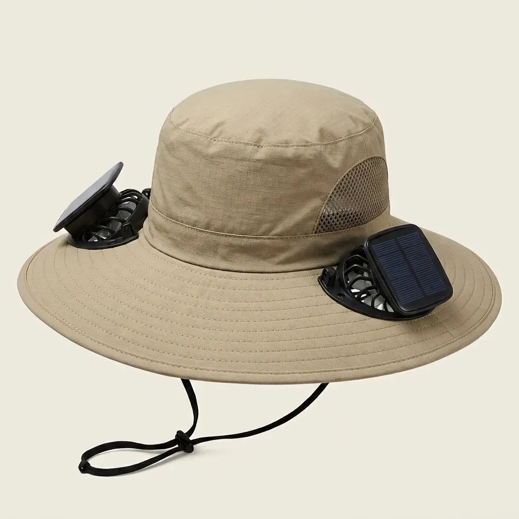 シズカゼハット™|日差しが、涼風に変わる。ソーラーファン付きUVカットハット(電源不要・ファン着脱式)